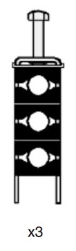 Крепление кабеля FIMO OX М/ 3x22 Крепление кабеля FIMO OX М/ 3x22